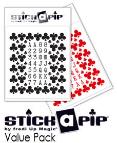 Stick a Pip - Clubs - 1 Red + 1 Black