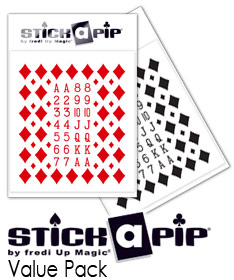 Stick a Pip - Diamonds - 1 Red + 1 Black