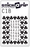 Stick a Pip Black Clubs Single sheet
