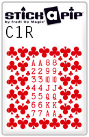 Stick a Pip Red Clubs Single sheet