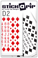 Stick a Pip - Diamonds - 1 Red + 1 Black