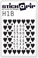 Stick a Pip Black Hearts Single sheet