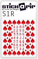 Stick a Pip Red Spades Single sheet