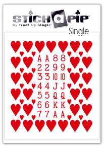 Stick a Pip Red Hearts Single sheet